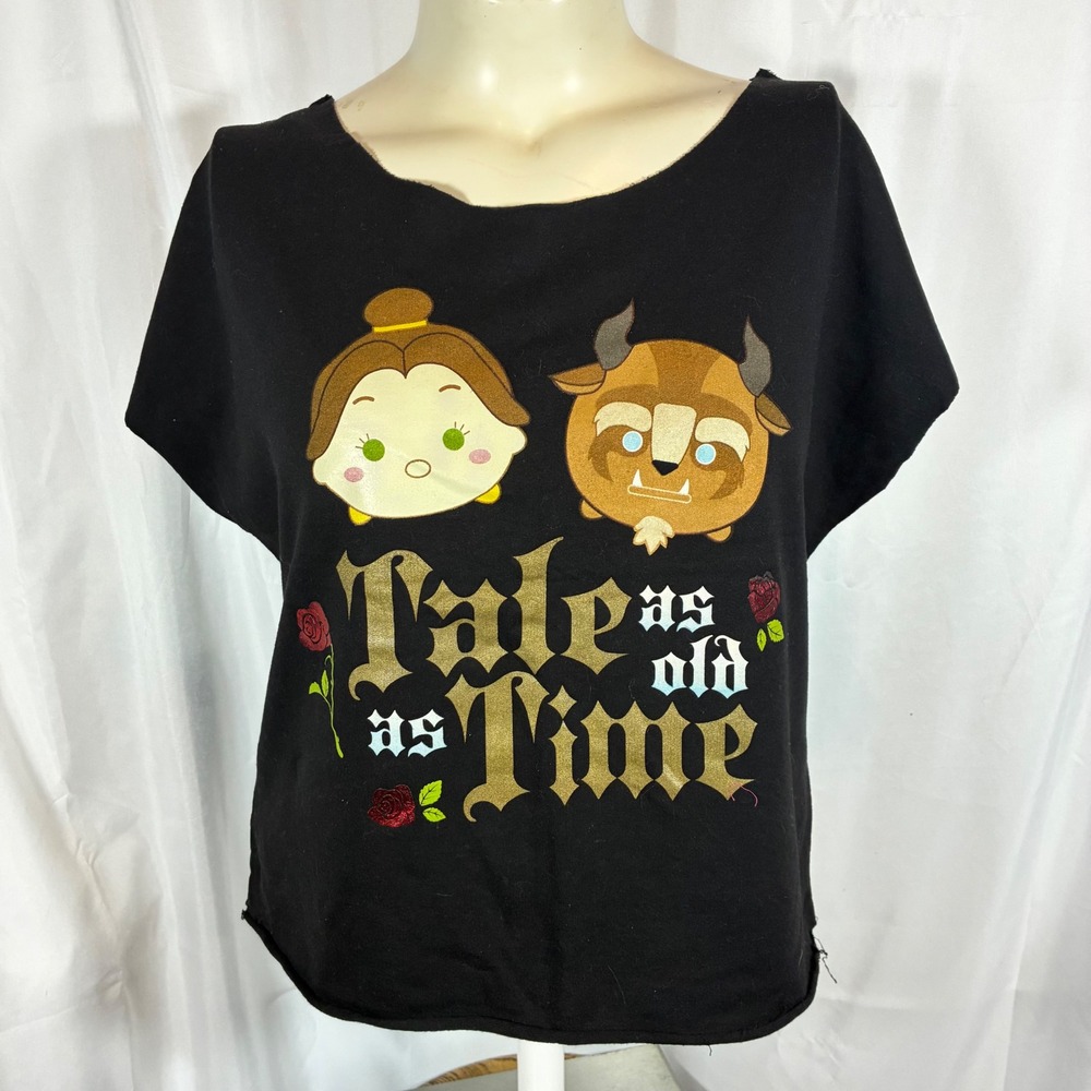 Disney Store Beauty and the Beast Tsum Tsum Tale As Old As Time Crop Top XL